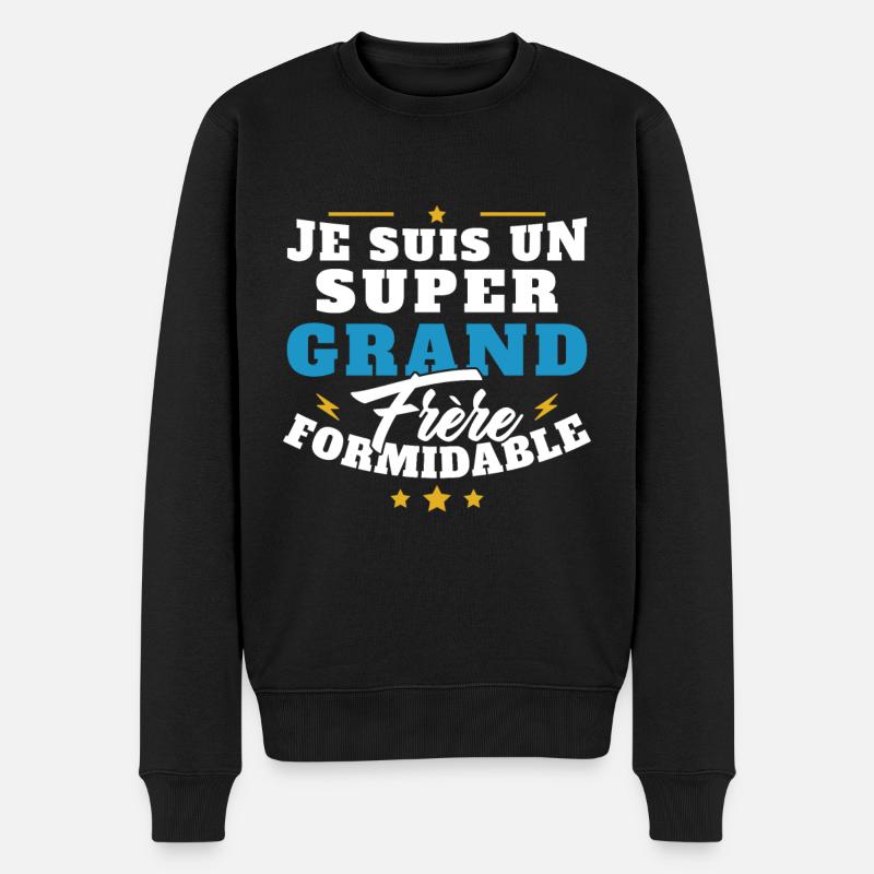 Je suis un Grand frère formidable cadeau - Pull Premium bio Homme - noir