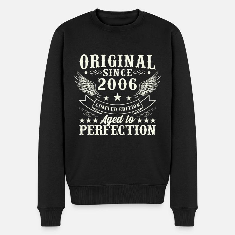 Vintage 2006 Geburtstagsgeschenk - Männer Premium Bio Pullover - Schwarz
