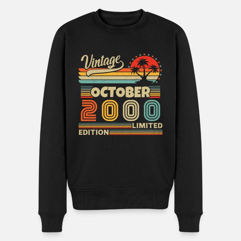 Original octobre 2000 vintage anniversaire 2000 - Pull Premium bio Homme - noir