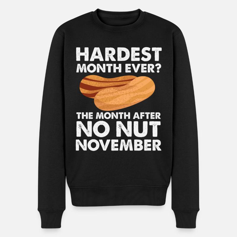 No Nut Novembre - Pull Premium bio Homme - noir