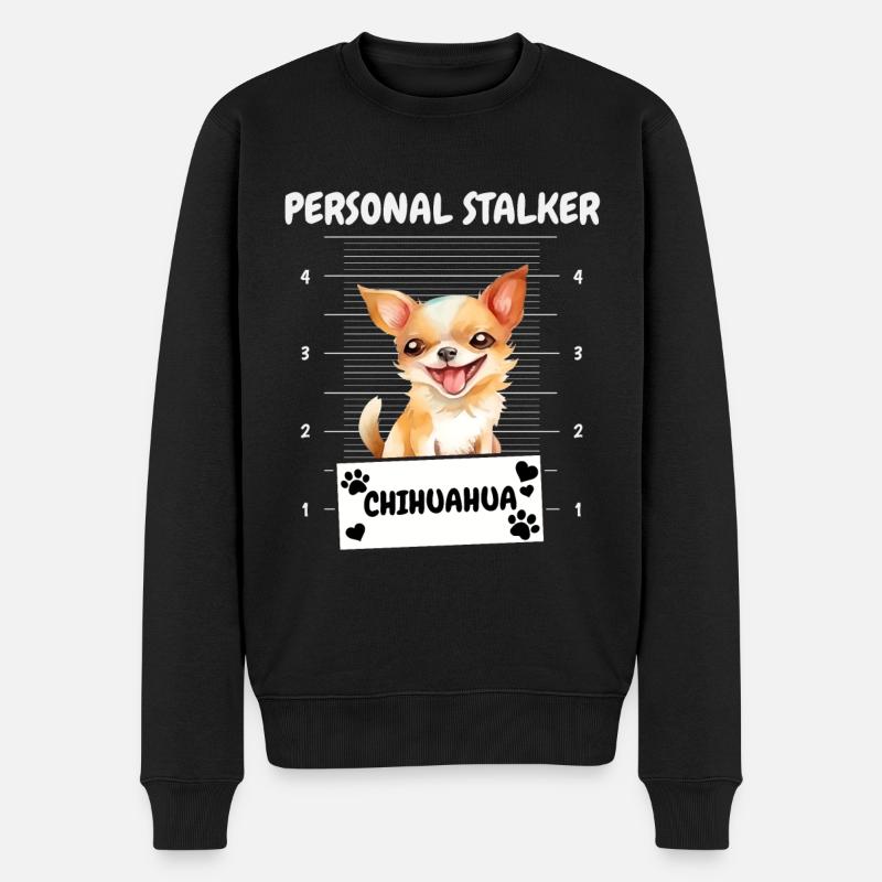Chihuahua - Männer Premium Bio Pullover - Schwarz