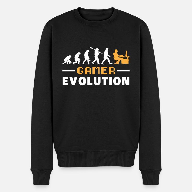Gamer Evolution Vintage Cadeau - Pull Premium bio Homme - noir