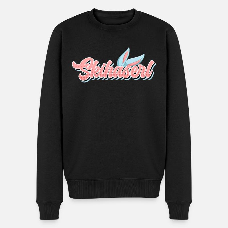 Skihaserl Apres Ski Party Skifahrerin Bunny - Männer Premium Bio Pullover - Schwarz