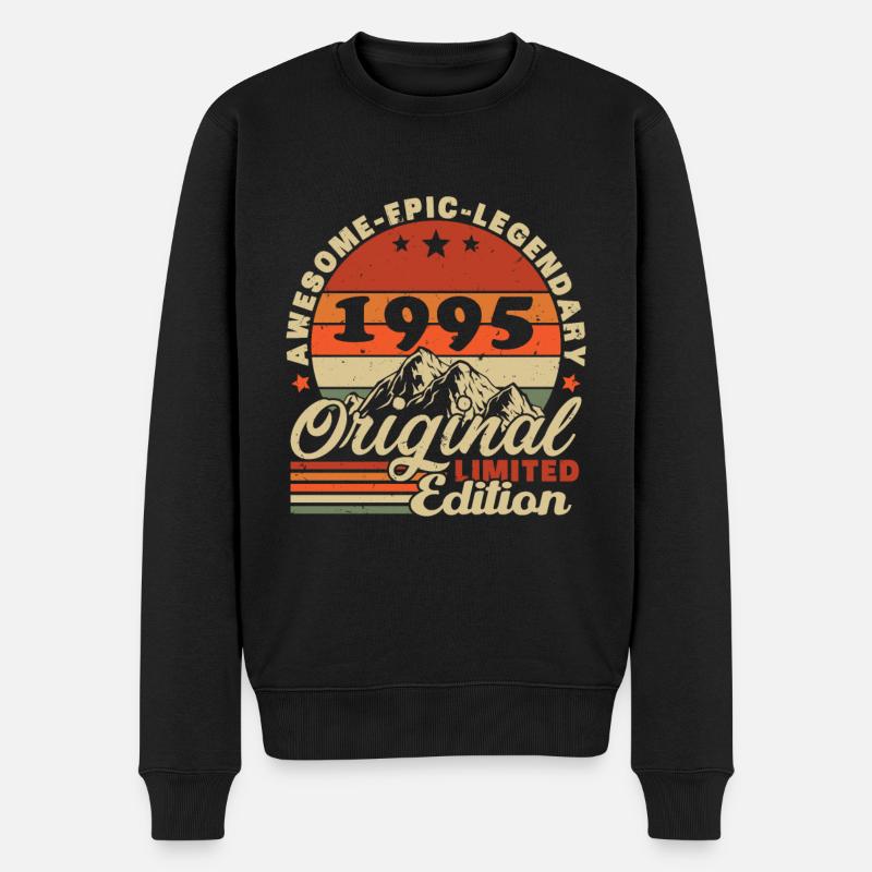 30 Ans 1995 Vintage Retro Cadeau D’anniversaire - Pull Premium bio Homme - noir