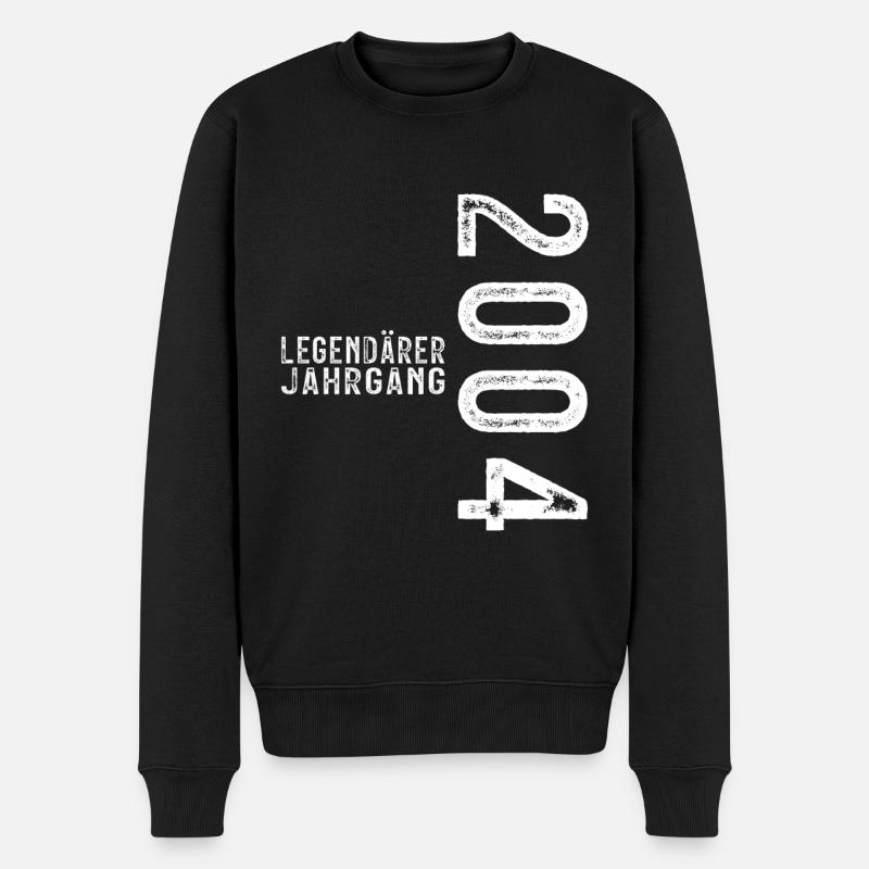 20 Jahre Legendärer Jahrgang 2004 20. Geburtstag - Männer Premium Bio Pullover - Schwarz