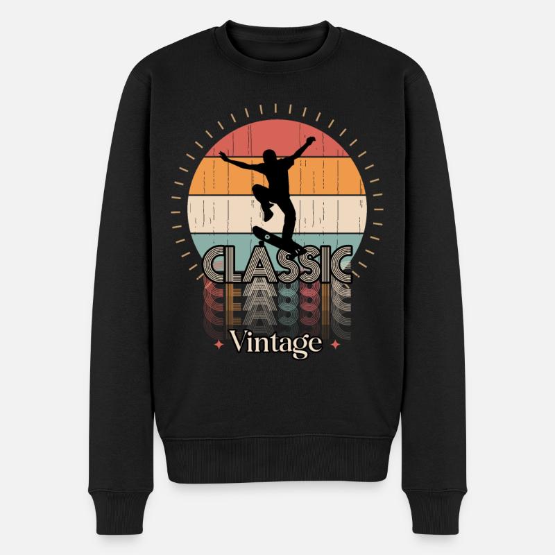 Vintage classic SKATE - Pull Premium bio Homme - noir