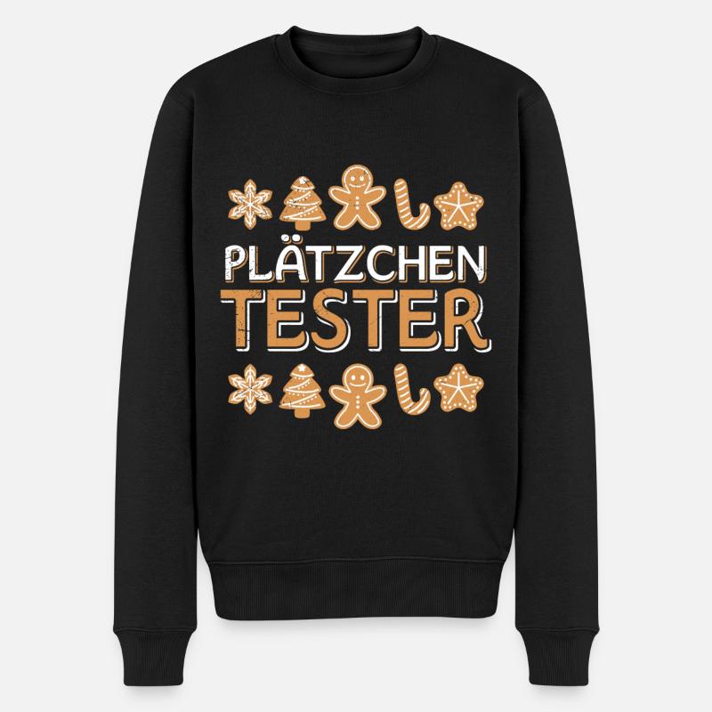 Offizieller Plätzchen Tester Weihnachtsgebäck - Männer Premium Bio Pullover - Schwarz