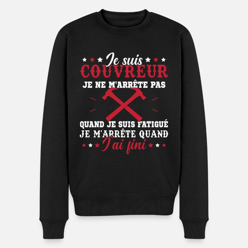 Je suis couvreur - Pull Premium bio Homme - noir