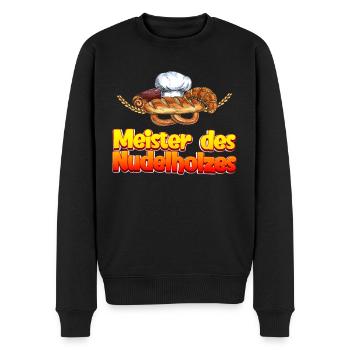 Bäcker Meister des Nudelholzes Backstube Backteig - Männer Premium Bio Pullover - Schwarz - Vorne - Nico (187cm)