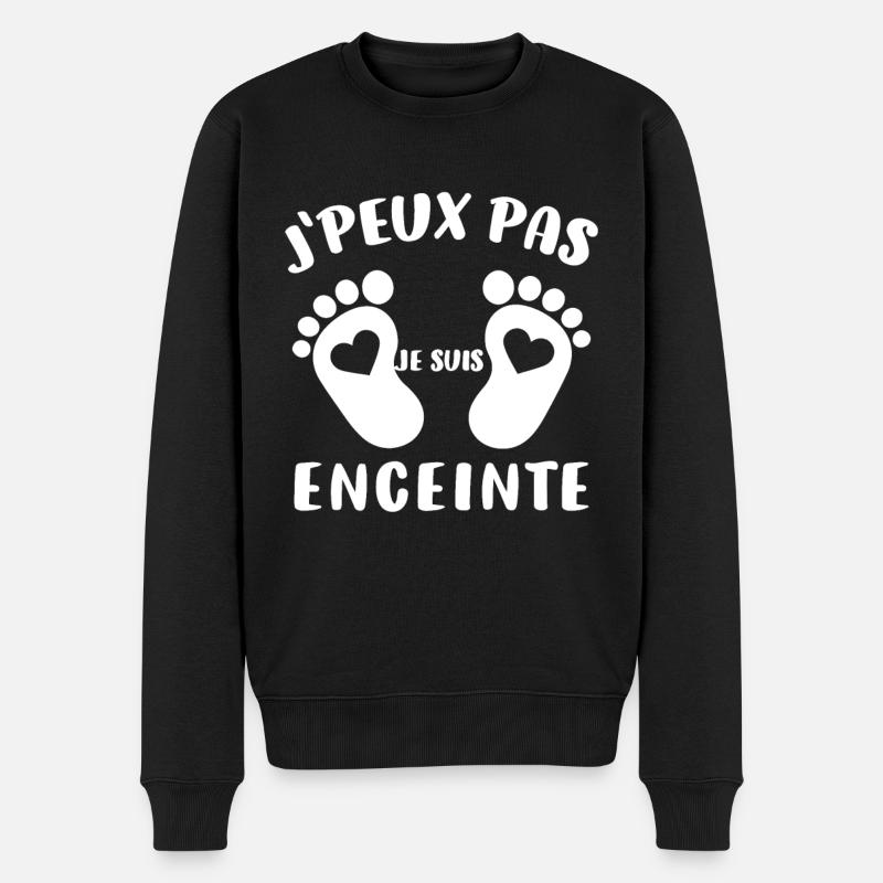 Cadeau Drôle Future Maman Annonce Grossesse - Pull Premium bio Homme - noir