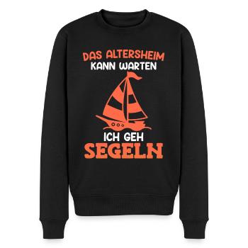 Rente Das Altersheim kann Warten Ich geh Segeln - Männer Premium Bio Pullover - Schwarz - Vorne - Nico (187cm)