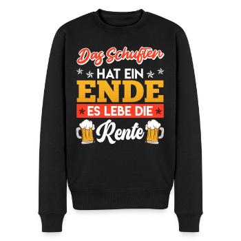 Rentner Das Schuften hat ein ENDE Biertrinker - Männer Premium Bio Pullover - Schwarz - Vorne - Nico (187cm)