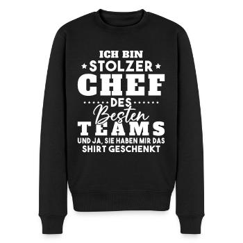 Stolzer Chef Des Besten Teams Shirt Geschenkt Fun - Männer Premium Bio Pullover - Schwarz - Vorne - Nico (187cm)