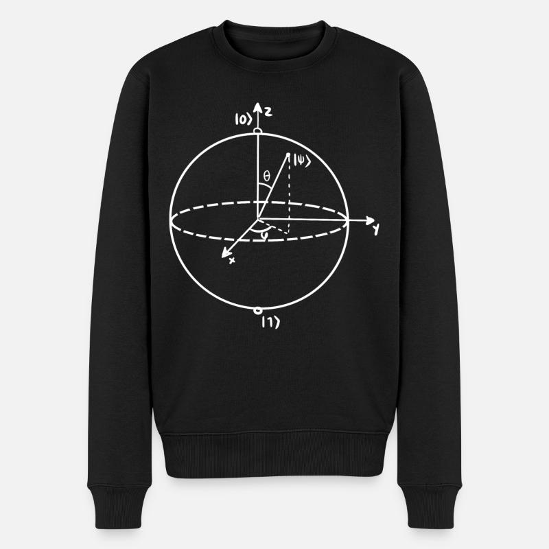 Quantenbit Physikerlehrer - Männer Premium Bio Pullover - Schwarz
