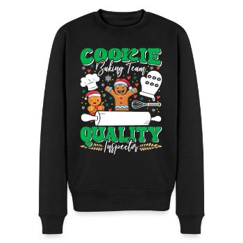 Plätzchen Backen Cookie Quality Inspector - Männer Premium Bio Pullover - Schwarz - Vorne - Nico (187cm)
