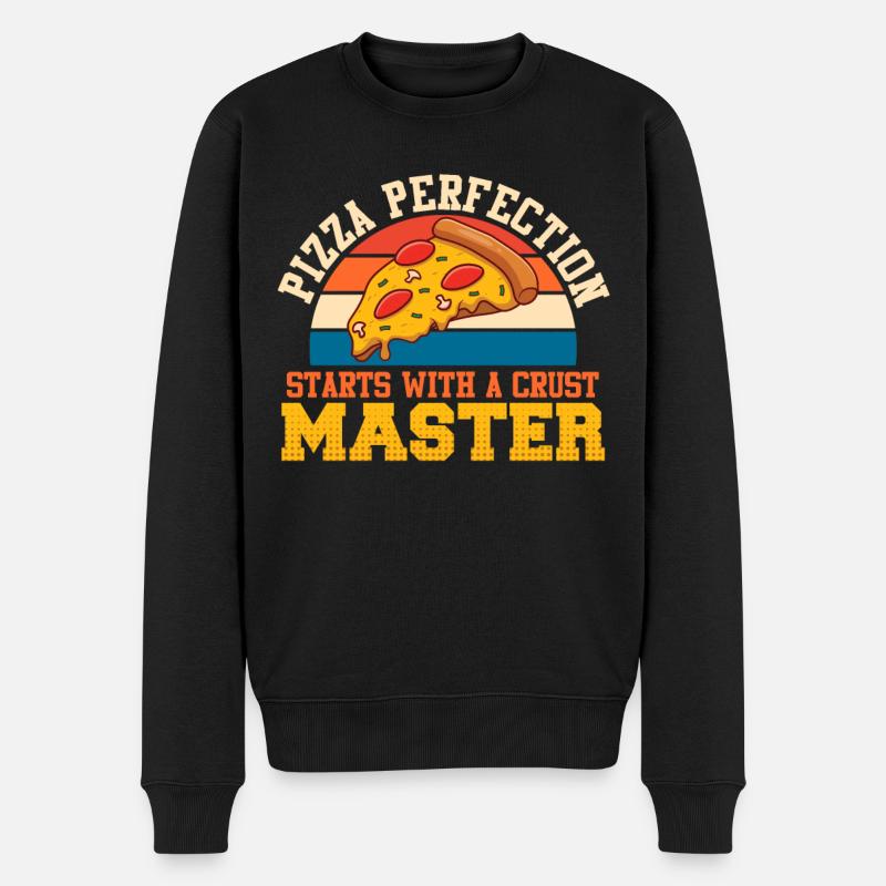 La perfection de la pizza commence par un maître de la croûte - Pull Premium bio Homme - noir