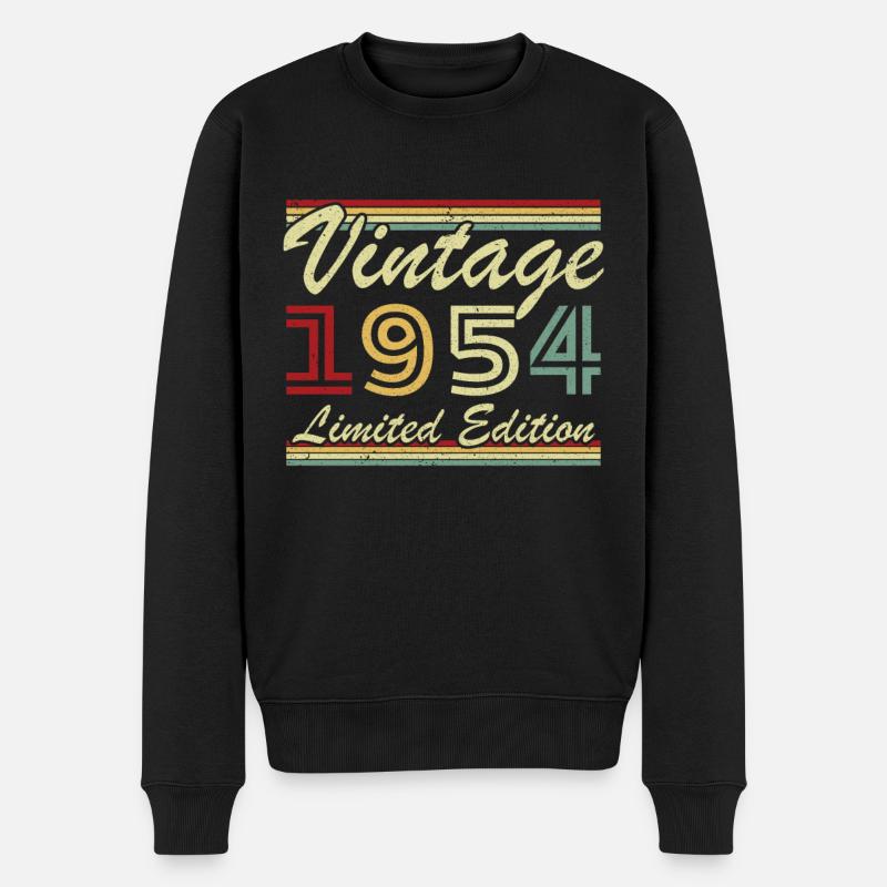 Original 1954 Vintage Cadeau Anniversaire Rétro - Pull Premium bio Homme - noir