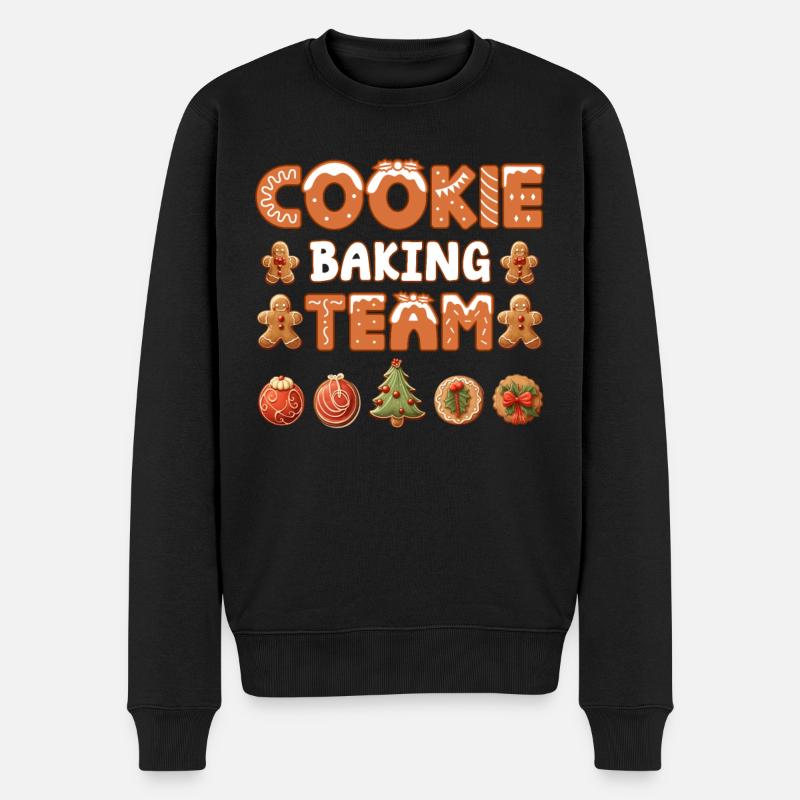 Plätzchen Cookie Baking Team Weihnachten - Männer Premium Bio Pullover - Schwarz