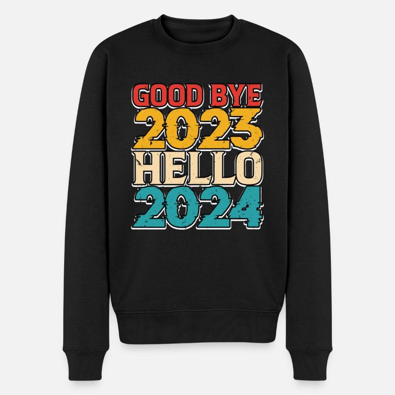 Hallo 2024 - Männer Premium Bio Pullover - Schwarz