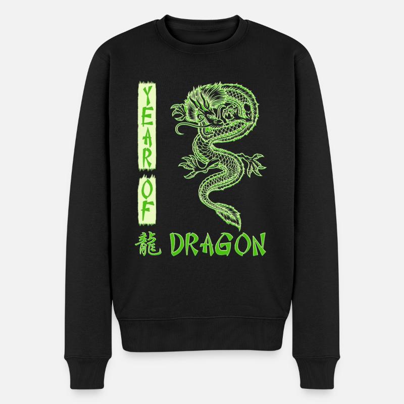 Chinesisches Neujahr Year of the Dragon China - Männer Premium Bio Pullover - Schwarz