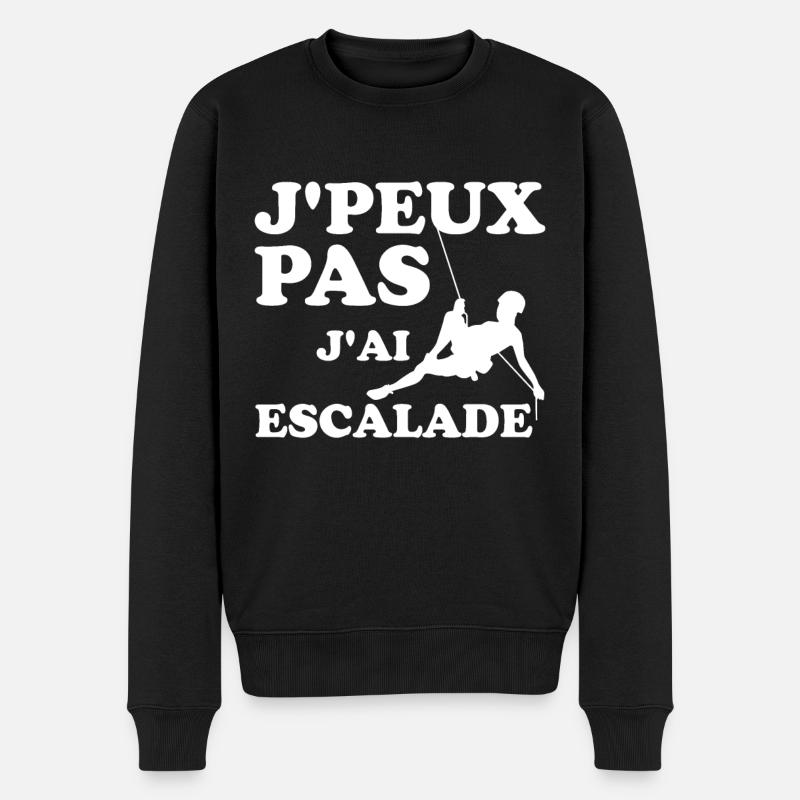 J'peux pas j'ai escalade - Pull Premium bio Homme - noir