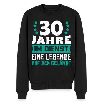 30 Jahre im Dienst Eine Legende auf dem Gelände - Männer Premium Bio Pullover - Schwarz - Vorne - Nico (187cm)