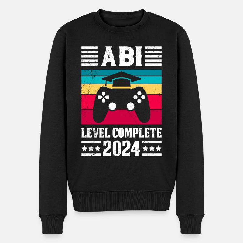 ABI Level Complete 2024 Abitur Abschlussparty - Männer Premium Bio Pullover - Schwarz
