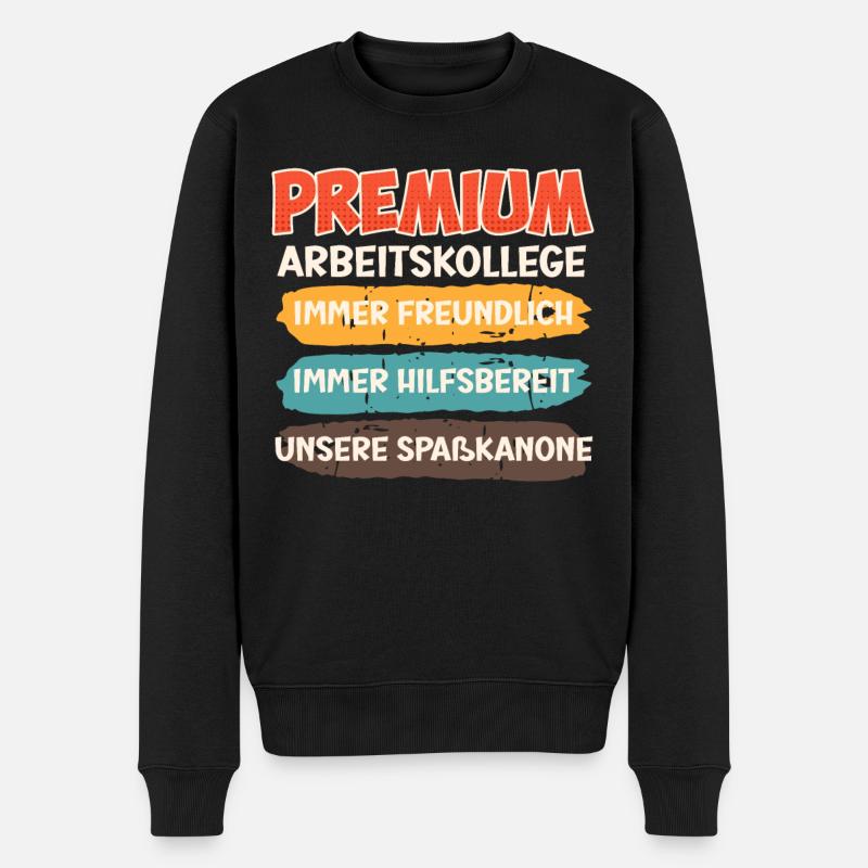 Mitarbeiter Premium Arbeitskollege Arbeitsplatz - Männer Premium Bio Pullover - Schwarz