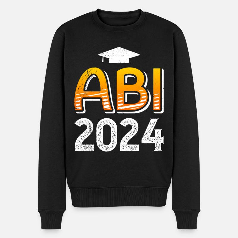 Abi 2024 Abitur Schulabschluss Abiturienten - Männer Premium Bio Pullover - Schwarz