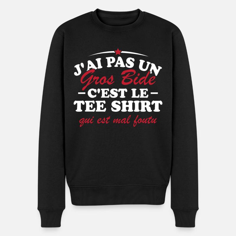 J'ai pas un gros bide - Pull Premium bio Homme - noir