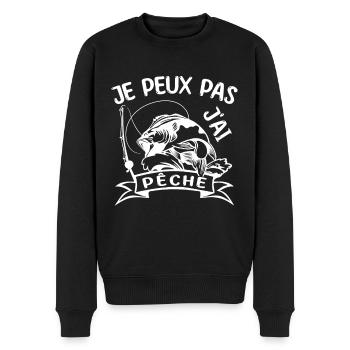 Je Peux Pas J ai Pêche - Pull Premium bio Homme - noir - Devant - Nico (187cm)