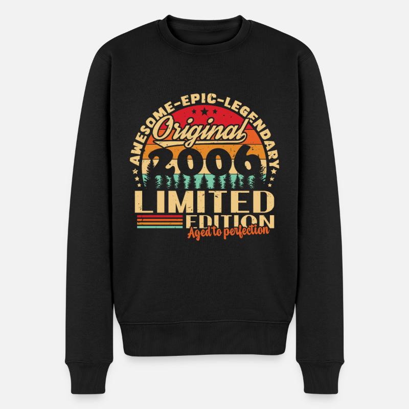 Original 2006 Vintage Retro Jubiläumsgeschenk - Männer Premium Bio Pullover - Schwarz