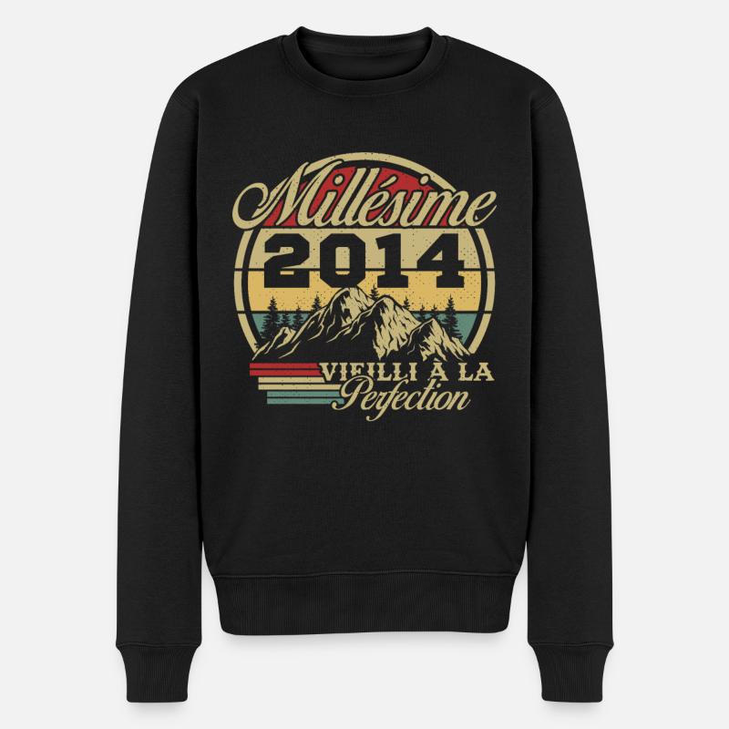 Jahrgang 2014 - Männer Premium Bio Pullover - Schwarz
