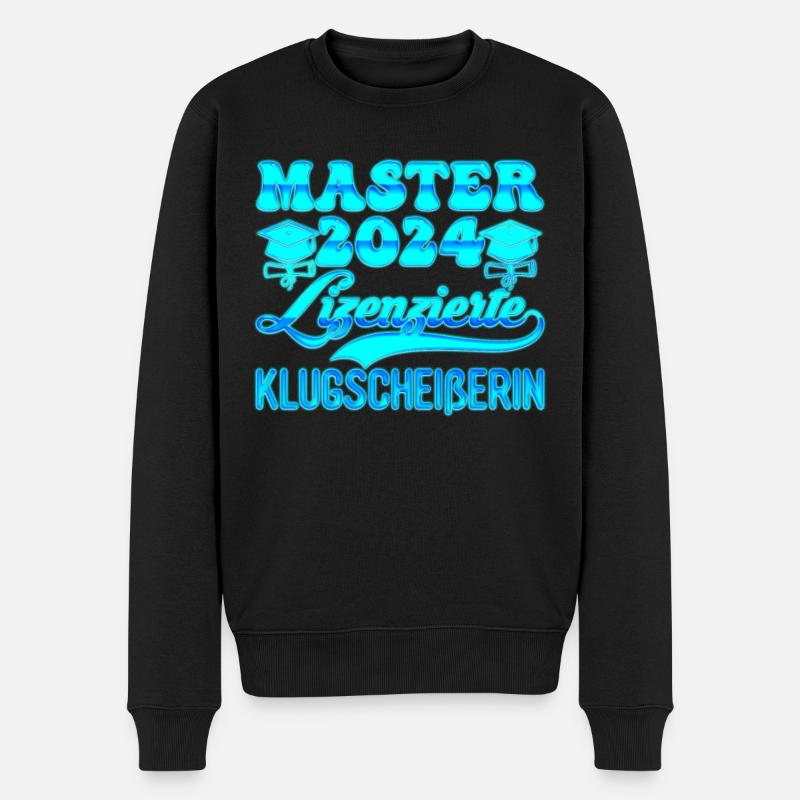 Master 2024 Lizenzierte Klugscheißerin Abschluss - Männer Premium Bio Pullover - Schwarz