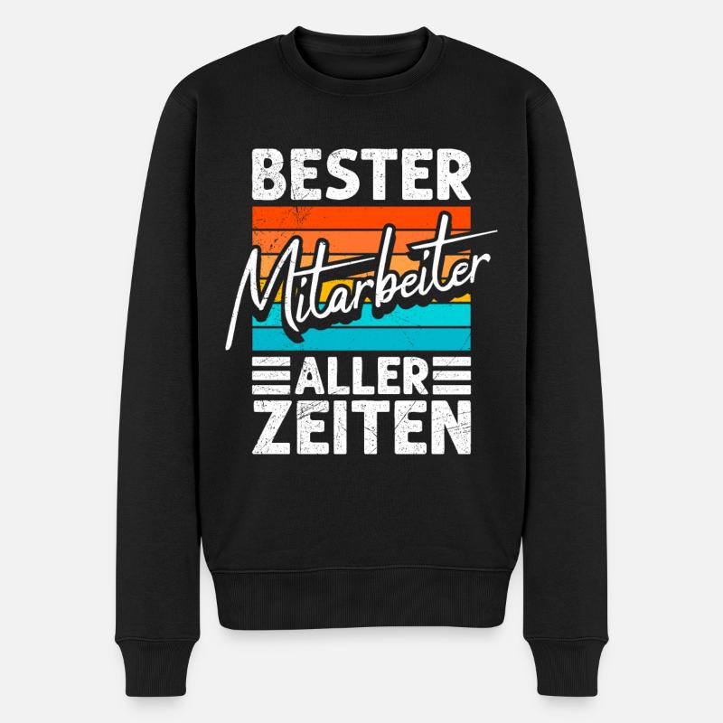 Abschied Bester Mitarbeiter aller Zeiten - Männer Premium Bio Pullover - Schwarz