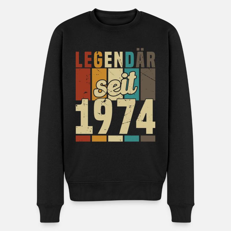 Legendär seit 1974 - Männer Premium Bio Pullover - Schwarz
