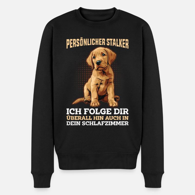 Labrador Liebhaber Persönlicher Stalker Labrador - Männer Premium Bio Pullover - Schwarz