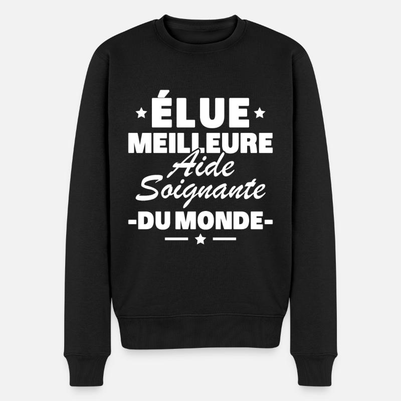 Élue meilleure aide soignante du monde - Pull Premium bio Homme - noir