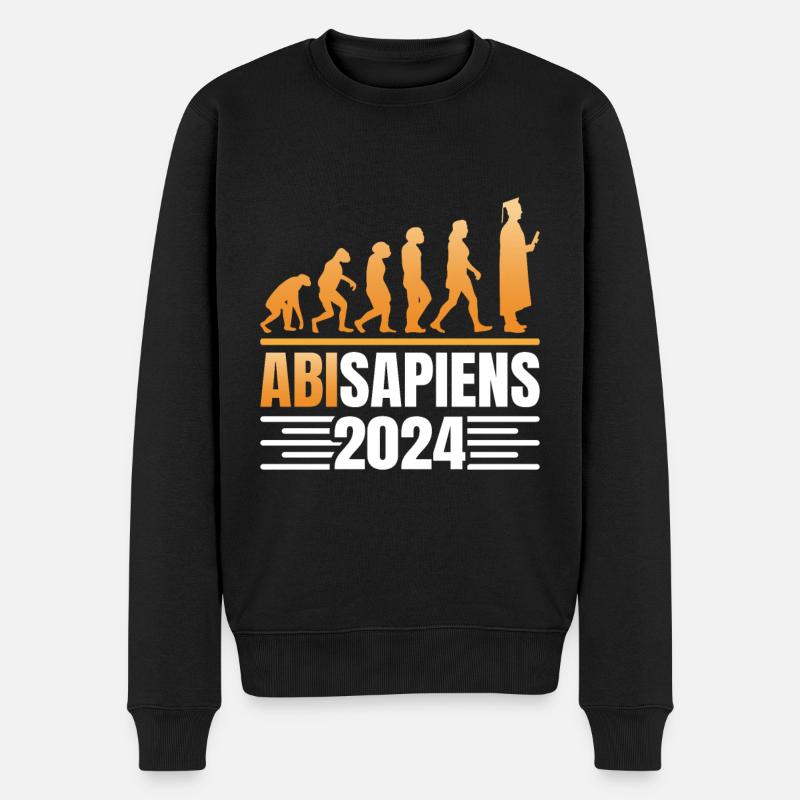 Abschlussparty AbiSapiens 2024 Evolution Abi - Männer Premium Bio Pullover - Schwarz