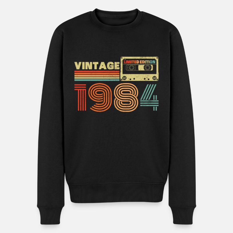 Jahrgang 1984 Geburtstagsgeschenk - Männer Premium Bio Pullover - Schwarz