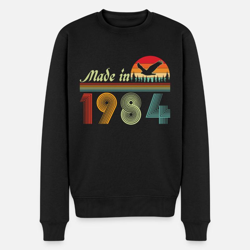 Vinatge 1984 Cadeau d’anniversaire - Pull Premium bio Homme - noir