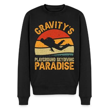 Parachutisme et sports extrêmes - Pull Premium bio Homme - noir - Devant - Nico (187cm)