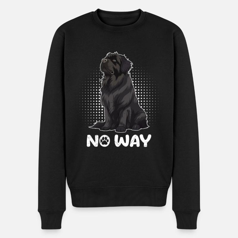 Neufundländer Hundebesitzer NO WAY Sturer Lustiger - Männer Premium Bio Pullover - Schwarz