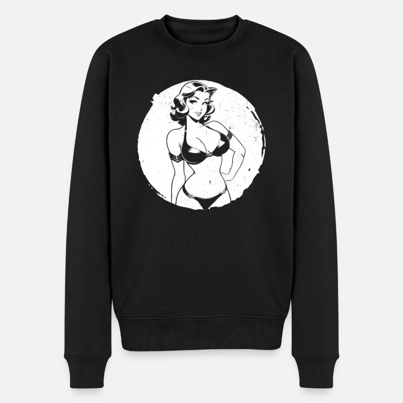 Pin-up Girl - Pull Premium bio Homme - noir