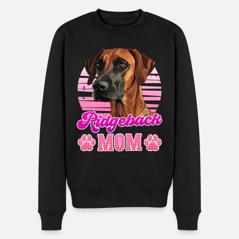 RIDGEBACK MAMA Rhodesian Ridgeback Hundemama - Männer Premium Bio Pullover - Schwarz