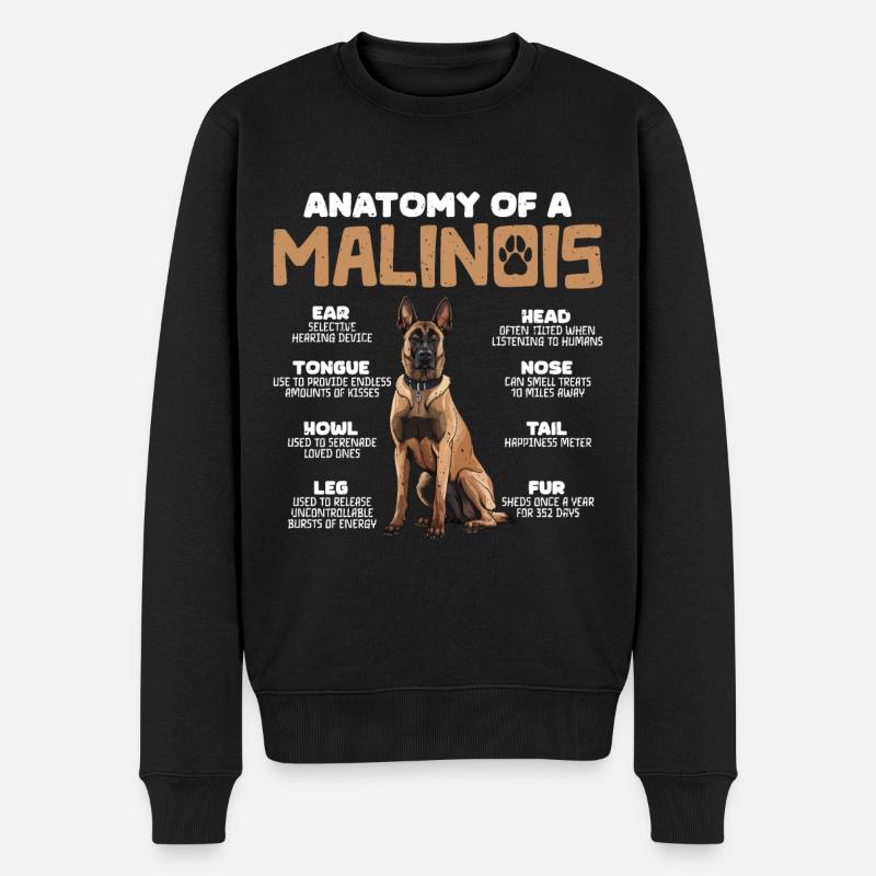 Berger Belge ANATOMIE D’UN BELGE - Pull Premium bio Homme - noir