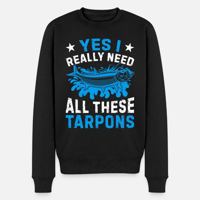 Tarpon Pêche Pêche Pêcheur Pêcheurs - Pull Premium bio Homme - noir