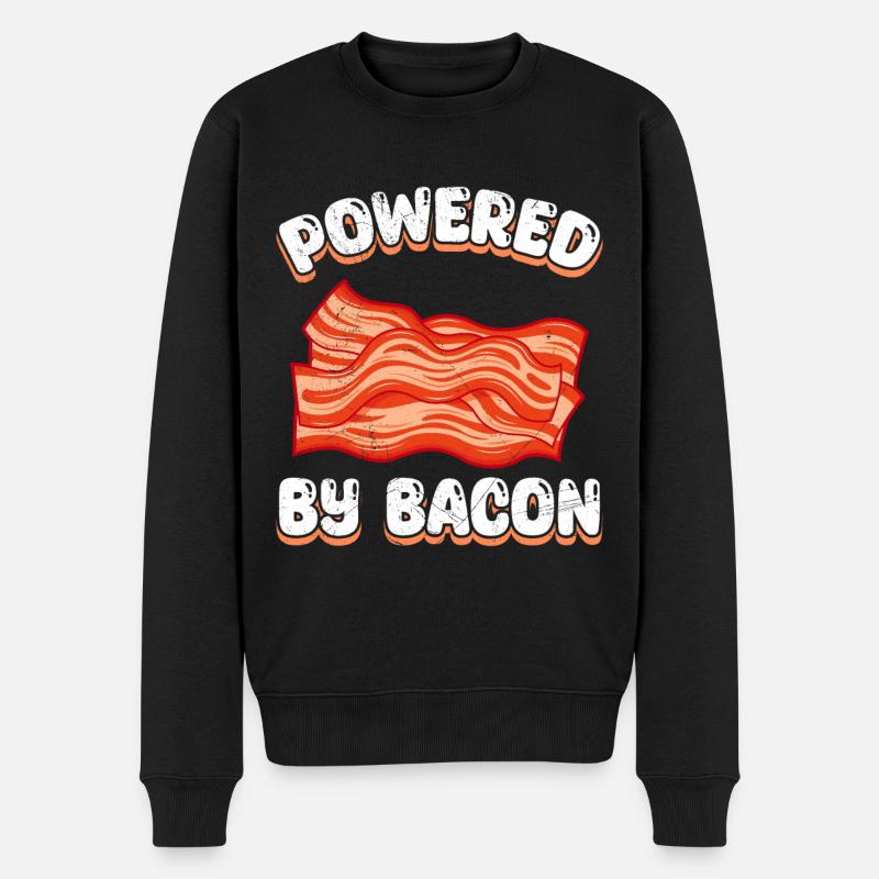 Viande POWERED BY BACON Fun - Pull Premium bio Homme - noir