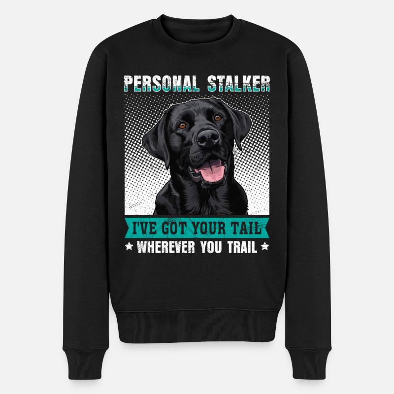 Labrador Liebhaber Persönlicher Stalker Labrador - Männer Premium Bio Pullover - Schwarz