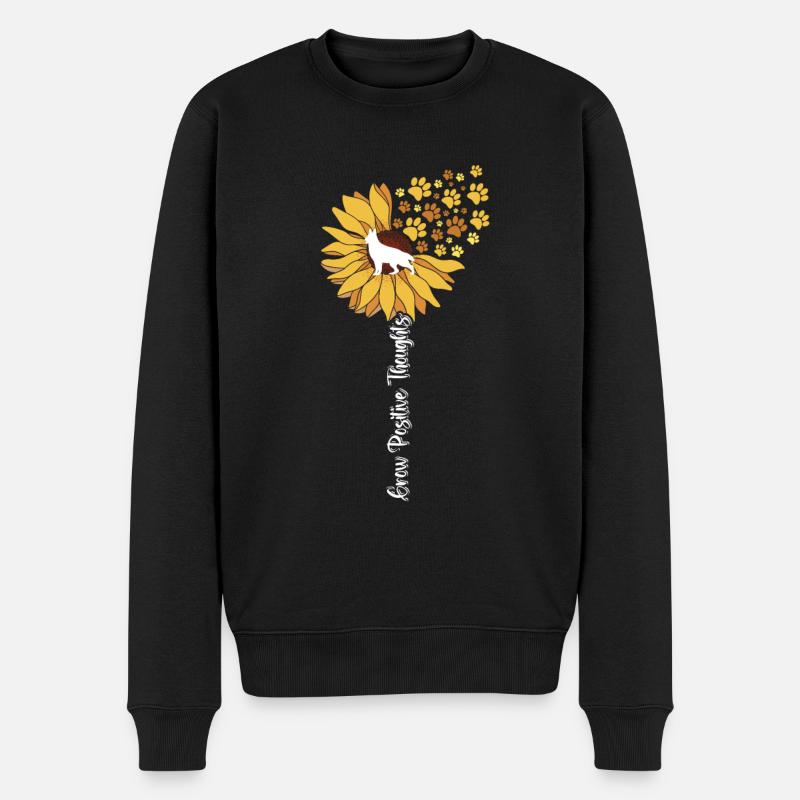 Deutscher Schäferhund FREE POSITIVE THOUGHTS - Männer Premium Bio Pullover - Schwarz